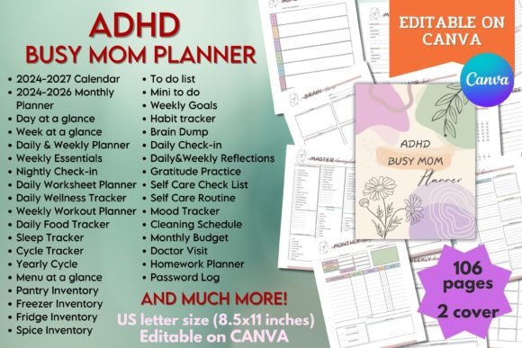 ADHD Busy Mom Planner
