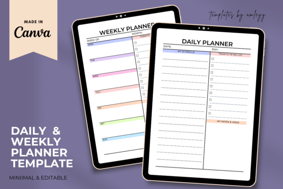 Aesthetic Minimal Daily & Weekly Planner