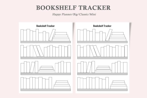 Bookshelf Tracker for Happy Planner
