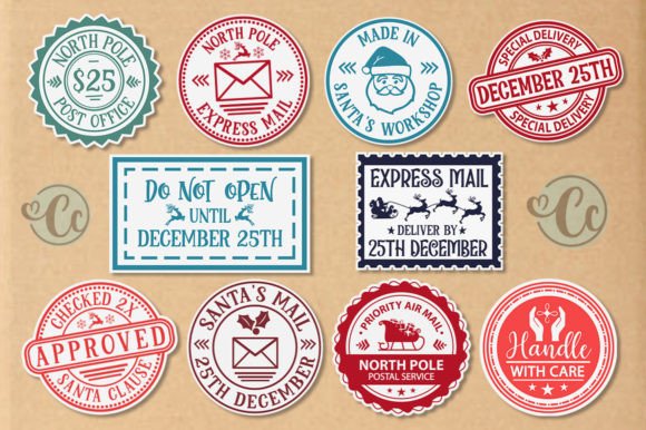 Christmas Stamp Stickers