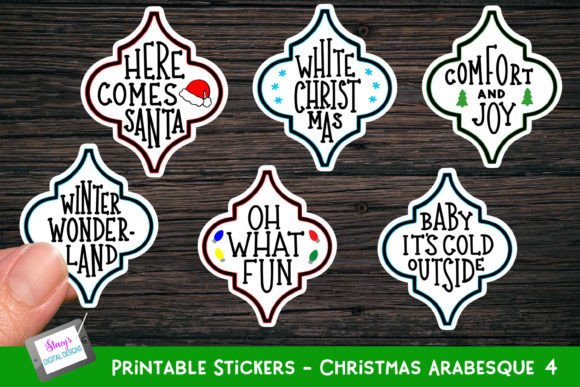 Christmas Arabesque Stickers