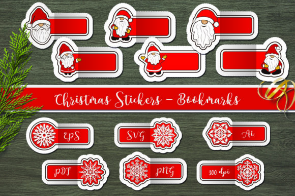 Christmas Bookmark Stickers