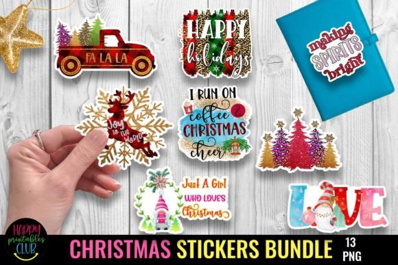 Holiday Christmas Stickers Bundle