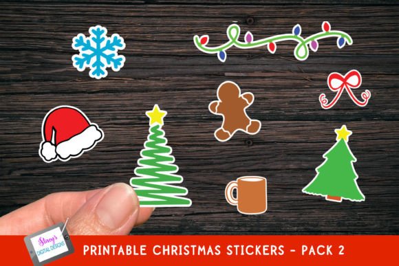 Hand-Drawn Christmas Stickers Pack 2