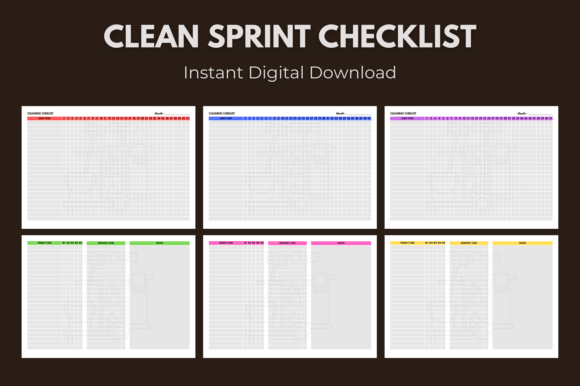 Printable cleaning checklist with daily, weekly, and monthly tasks