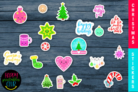 Cute Kawaii Christmas Planner Stickers