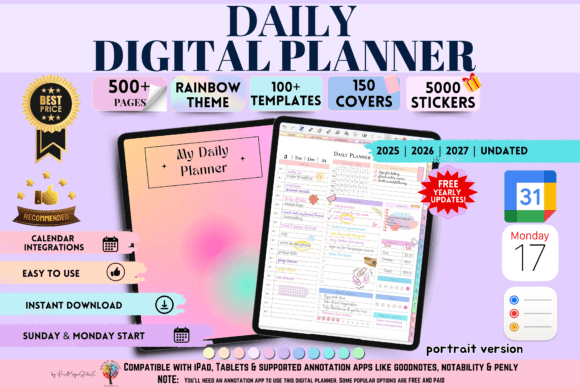 Daily Digital Planner, Portrait