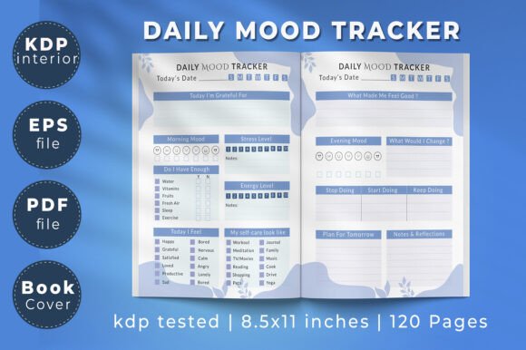 Daily Mood Tracker Log Book