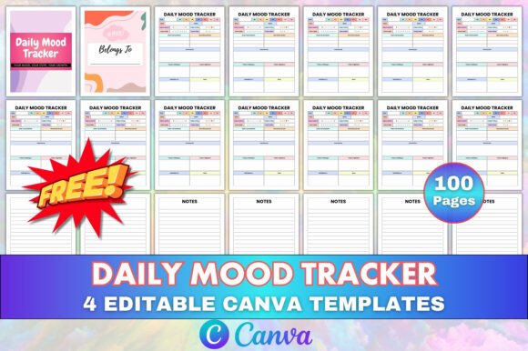 Aesthetic Daily Mood Tracker Printable
