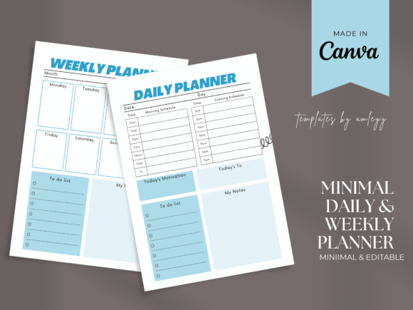 Digital Daily and Weekly Planner Canva