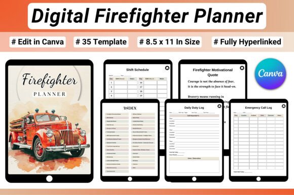 Digital Firefighter Planner (35 Pages)