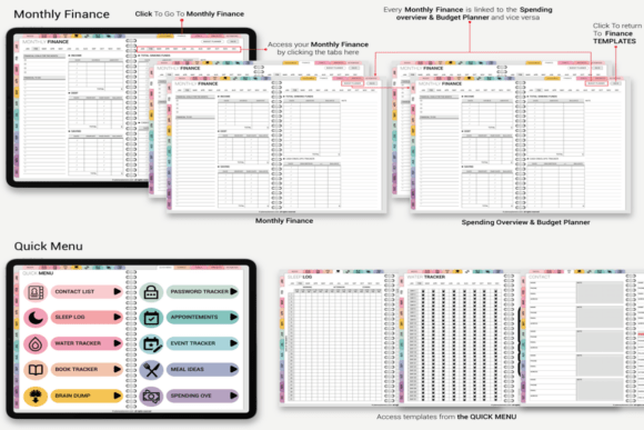 Ultimate Digital Planner, Jewel Tones