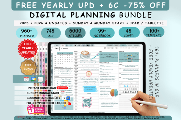 All-in-One Digital Planner, Blue