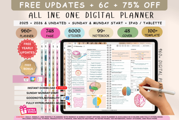 All-in-One Digital Planner, Boho