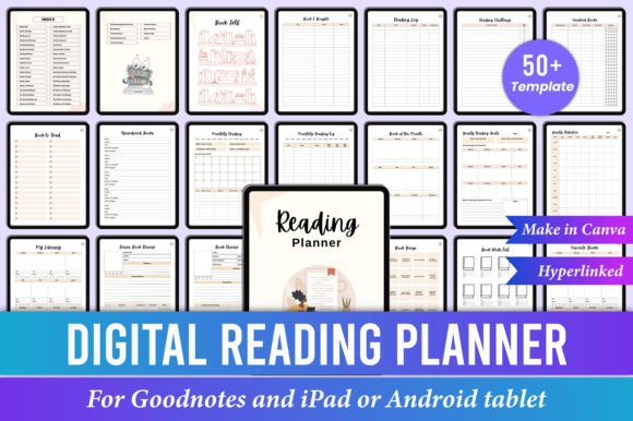 Editable Digital Reading Planner for iPad