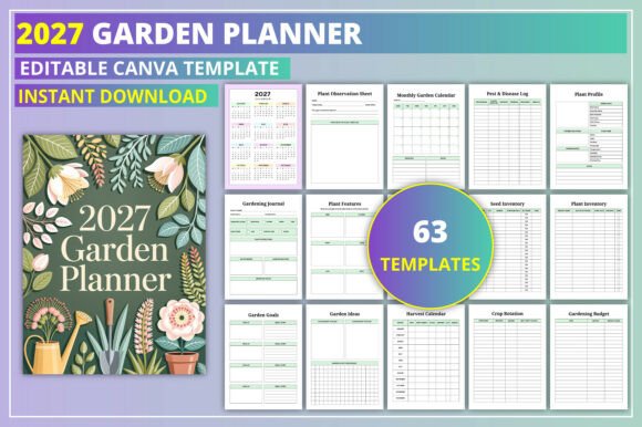 Editable 2027 Garden Planner