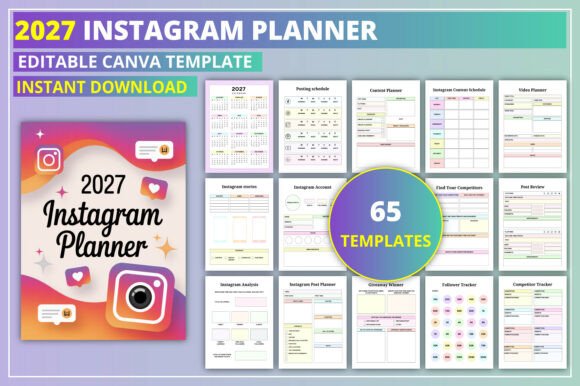 Editable 2027 Instagram Planner