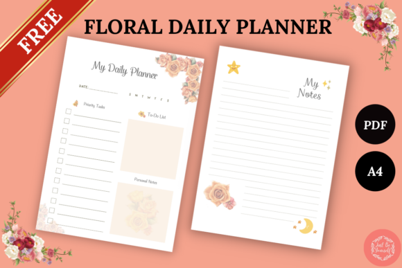 Free Printable Floral Daily Planner