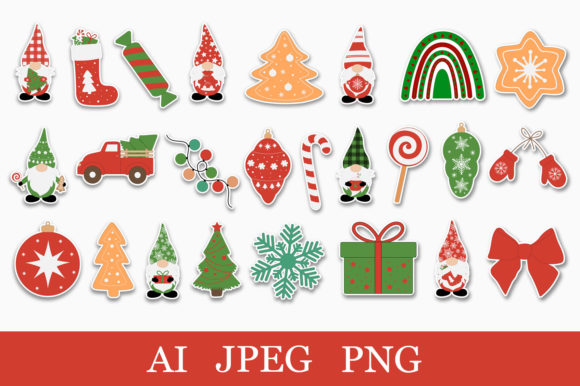 Gnome Christmas Stickers