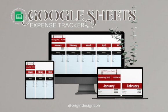 Aesthetic Google Sheets Expense Tracker