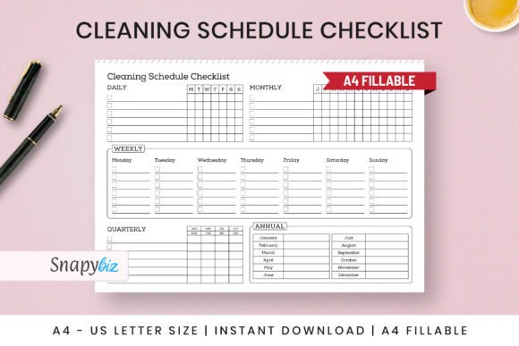 House cleaning schedule for busy parents with a family chore chart
