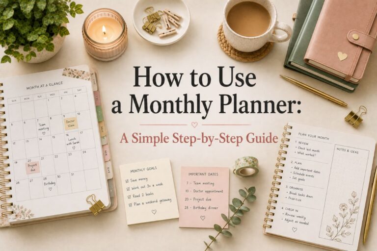 How to Use a Monthly Planner