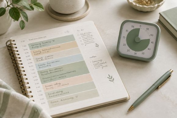 How to use a planner with ADHD time visible