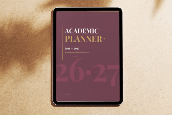 Hyperlinked Academic Planner 2026-2027
