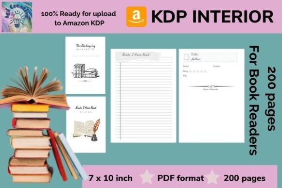 200-Page Reading Log Book