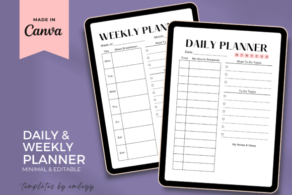 Minimal Daily & Weekly Planner Template