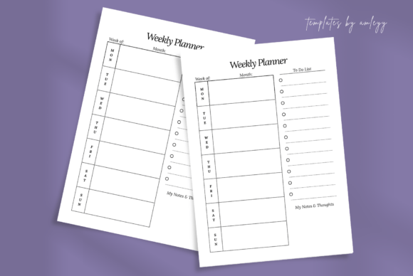 Minimal Weekly Planner Template