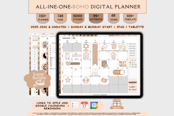 Ultimate Digital Planner, Boho