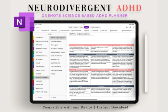 OneNote ADHD Planner