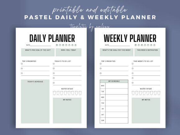Pastel Digital Planner Template Canva