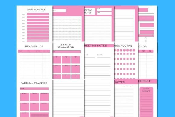 Pink Canva Planner Template