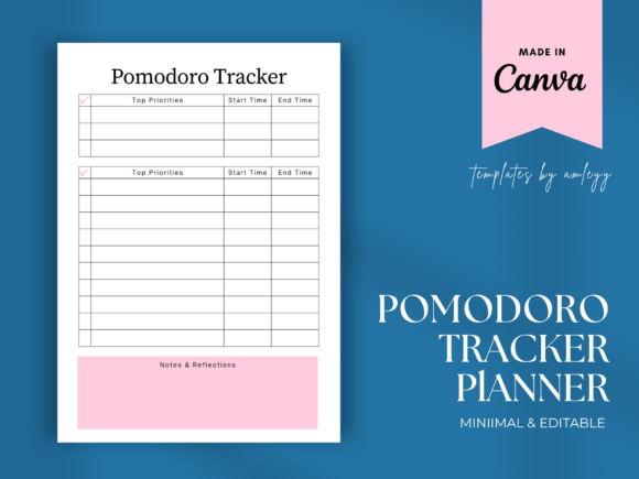 Pomodoro Technique Planner Template