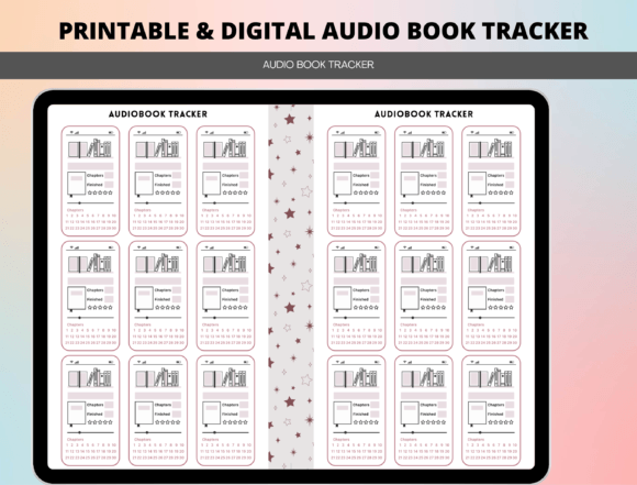 Printable and Digital Audiobook Tracker