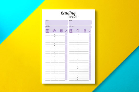 Reading Tracker Template in Five Sizes