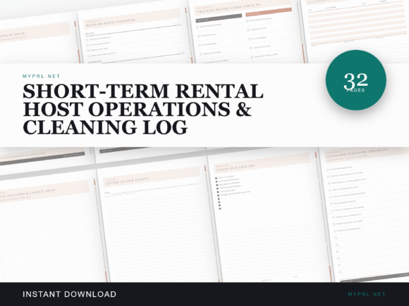 Short-term rental turnover planner with two-pass cleaning checklists