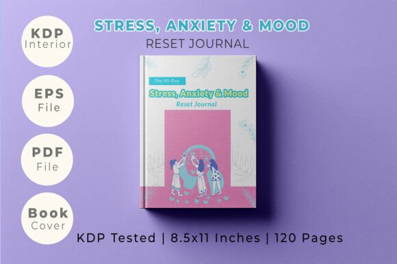 90-Day Stress, Anxiety and Mood Tracker Journal