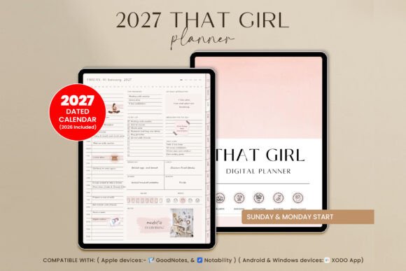 That Girl Digital Planner 2027 for GoodNotes