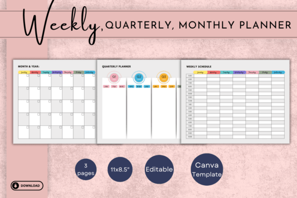 Weekly, Monthly, Quarterly Planner