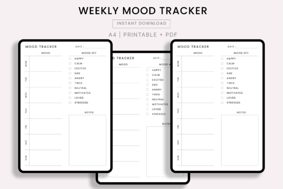 Weekly Mood Tracker for Mental Health