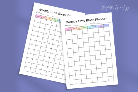 Weekly Time Block Planner Template