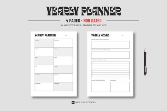 Yearly Planner Bundle Printable