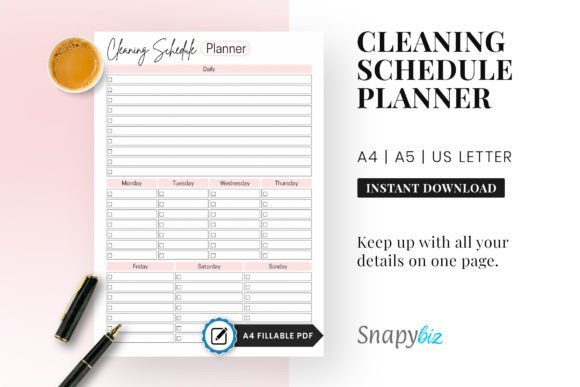 Zone cleaning schedule that rotates the house week by week