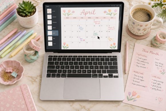Making your own copy of a Canva planner template